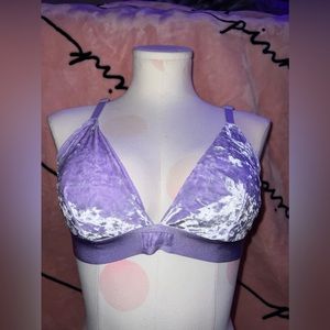 PINK velour bralette